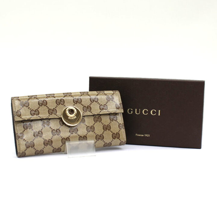 楽天市場】【GUCCI】グッチGGキャンパスコーティング Wホック 長財布 