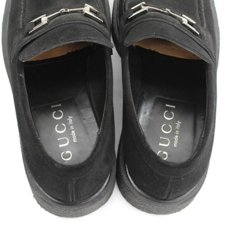 楽天市場】【GUCCI】 グッチ 42E スエードホースビットローファー 