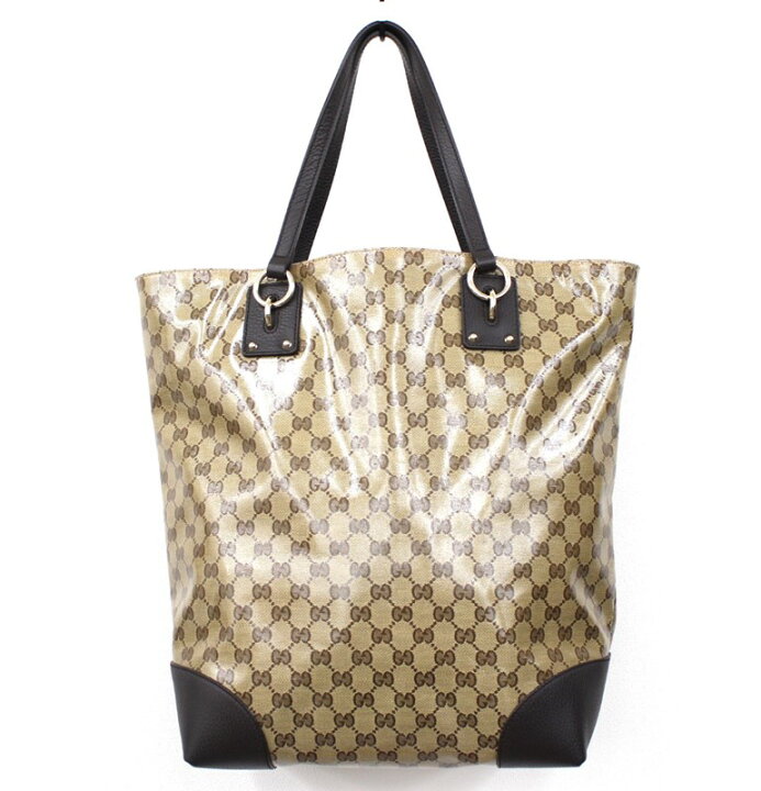 楽天市場】【GUCCI】グッチGGクリスタル レザー トートバッグ 