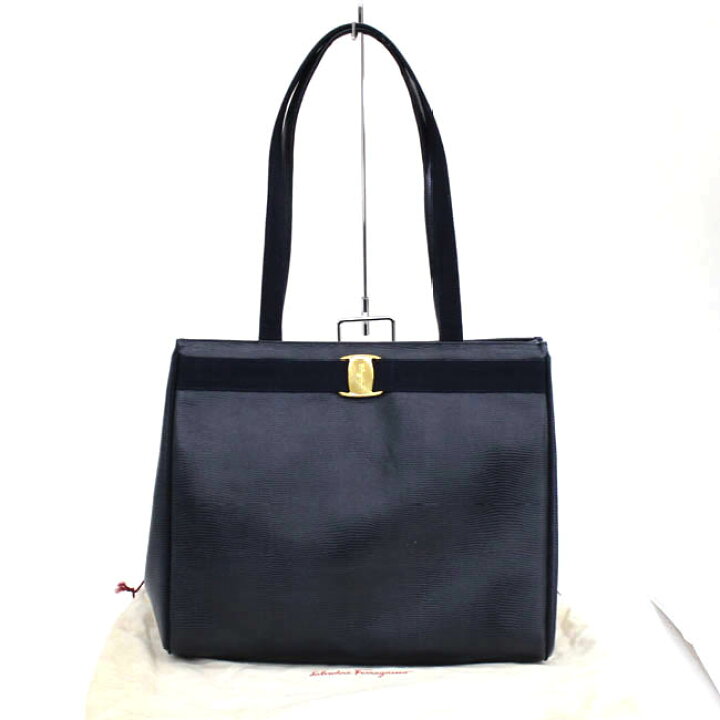 楽天市場】【Ferragamo】フェラガモヴァラ トートバッグ ネイビー DH  