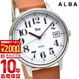 【購入後1年以内なら3,690円で下取り交換可】セイコー アルバ ALBA AKPD402 ユニセックス スタンダードソーラー ライトブラウン×シルバー 革ベルト【あす楽】