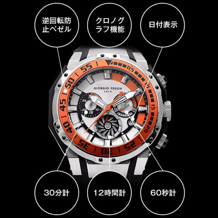 ジョルジオフェドン1919 腕時計 レトログラード クロノグラフ 稼働品 