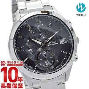 【店内最大ポイント37倍!30日限定!】 セイコー ワイアード SEIKO WIRED AGAD098 腕時計 メンズ シルバー ブラック クロノグラフ