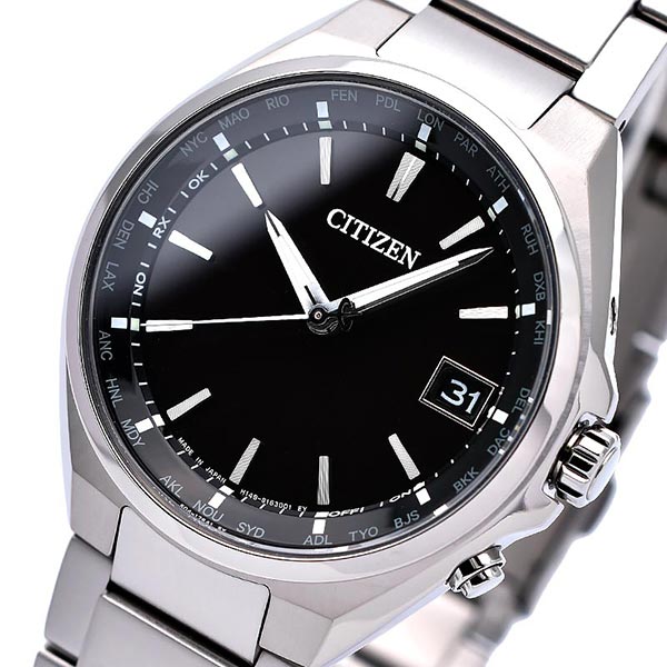 シチズン アテッサ エコドライブ 電波 ソーラー電波時計 電波ソーラー メンズ 腕時計 チタン 防水性 ブラック CITIZEN ATTESA  ダイレクトフライト CB1120-50E 【あす楽】 | 腕時計本舗