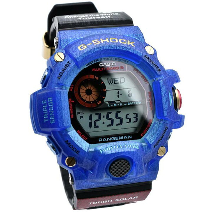 楽天市場 18日は店内最大ポイント39倍 ｇショック G Shock レンジマン 電波 ソーラー 限定モデル おすすめ ジーショック 時刻合わせ デジタル 自動 カシオ G Shock Love The Sea And The Earth Gw 9406kj 2jr 腕時計 メンズ 青 あす楽 腕時計本舗