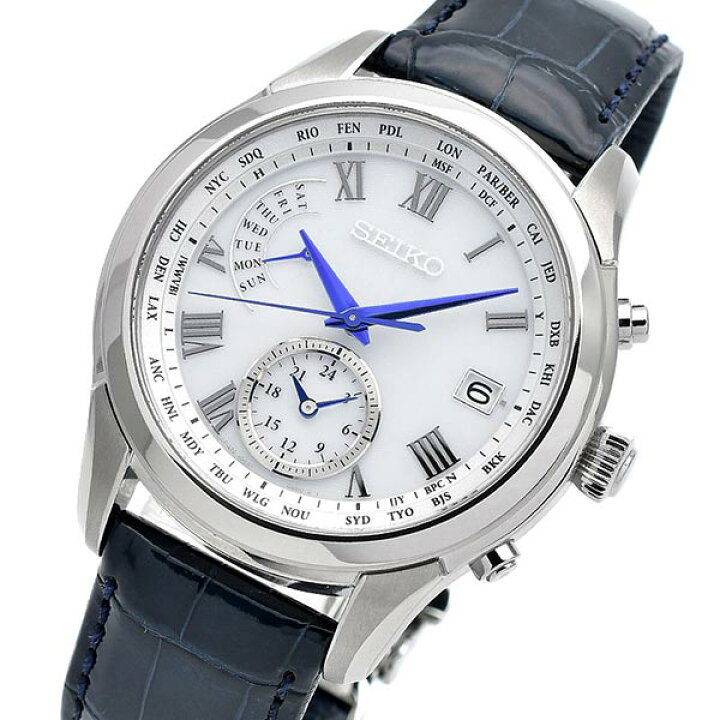 楽天市場 セイコー ブライツ チタン 腕時計 メンズ ソーラー 電波 電波ソーラー 革ベルト カレンダー デュアルタイム 新作 時刻合わせ Seiko Brightz Saga311 ネイビー入荷後 3営業日以内に発送入荷後 3営業日以内に発送 腕時計本舗