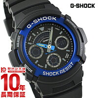 [10年保証付] カシオ Ｇショック G-SHOCK STANDARD アナログ/デジタルコンビネーションモデル ブルー×ブラック AW-591-2AJF [正規品] メンズ 腕時計 時計(予約受付中)