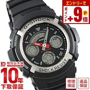 �y�C���[�W�Ⴂ��90���Ԃ͕ԕiOK�I�z�J�V�I G�V���b�N G-SHOCK STANDARD �A�i���O/�f�W�^���R���r�l�[�V�������f�� �u���b�N×�u���b�N AW-590-1AJF �����Y �r���v ���v