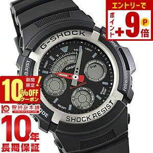 �y�|�C���g�ő�54�{��10%OFF�N�[�|���I12/21 9���܂Łz�J�V�I G�V���b�N G-SHOCK STANDARD �A�i���O/�f�W�^���R���r�l�[�V�������f�� �u���b�N×�u���b�N AW-590-1AJF �����Y �r���v ���v