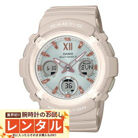 【レンタル】業界初！90日間お試し腕時計レンタル　カシオ ベビーG BABY-G BGA-2800-4A2JF 電波ソーラー 腕時計 時計 レディース アナデジ ピンクベージュ 国内正規品