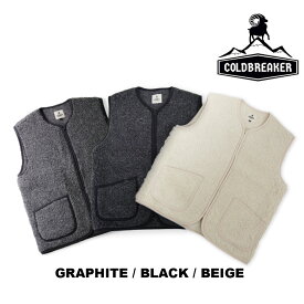 【COLD BREAKER (コールドブレーカー)】NO COLLAR VEST ノーカラーベスト