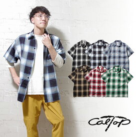 【CalTop(キャルトップ)】Made In USA OMBRE CHECK S/S SHIRT アメリカ製 オンブレチェック半袖シャツ