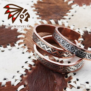 �yINDIAN JEWELRY(�C���f�B�A���W���G���[)�zNavajo copper×silver Bangle By Wylie Secatero �i�o�z�� ��×�� �X�^���v���[�N�o���O�� ���C���[�E�Z�J�e�� ���C�h1.2mm