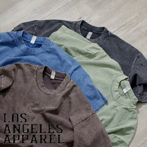 20%OFF�yLos Angeles Apparel(���T���[���X�A�p����)�zMade In USA MINERAL WASH COLORS Tee �A�����J�� �~�l�����E�H�b�V�� Tee�V���c