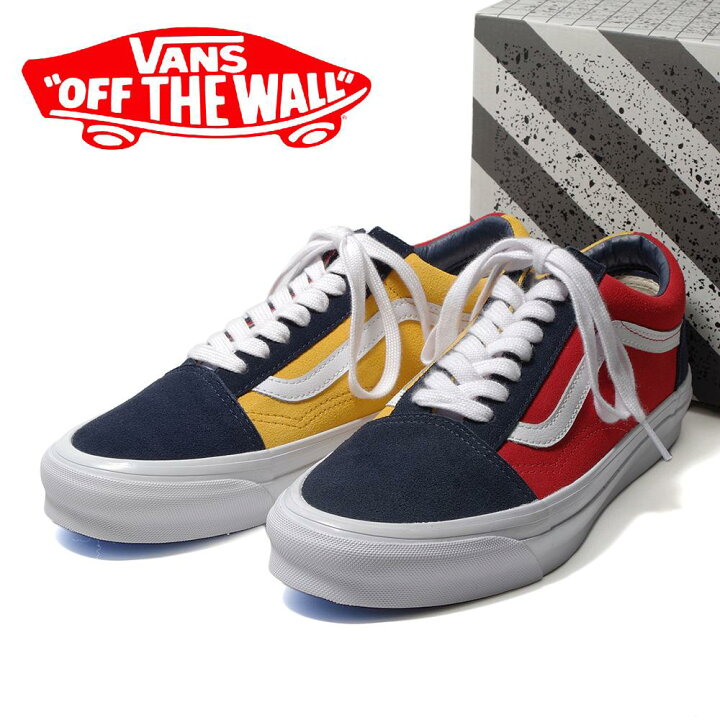 楽天市場】【VANS(バンズ)】Og OLD Skool LX NAVY/RED/YELLOW Vault  
