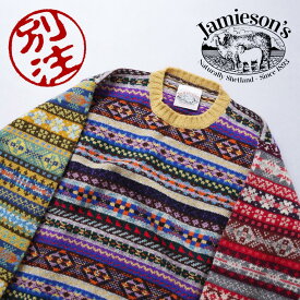 【Jamieson's ジャミーソンズ】Special Order Crazy Pattern Crew P/O 別注クレイジーパターン クルーネック