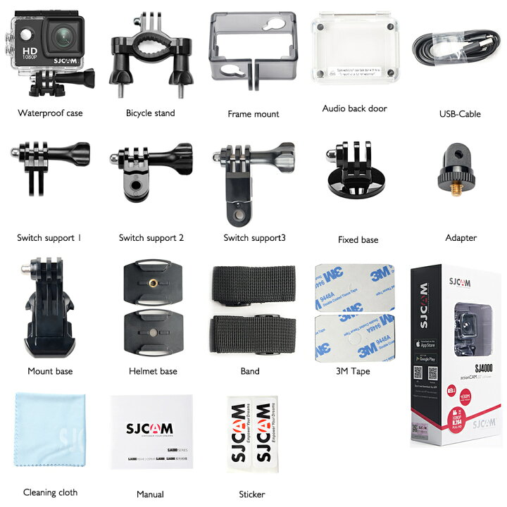 楽天市場】SJCAM Japan【SJCAM SJ4000】日本正規代理店 FHD 30FPS 
