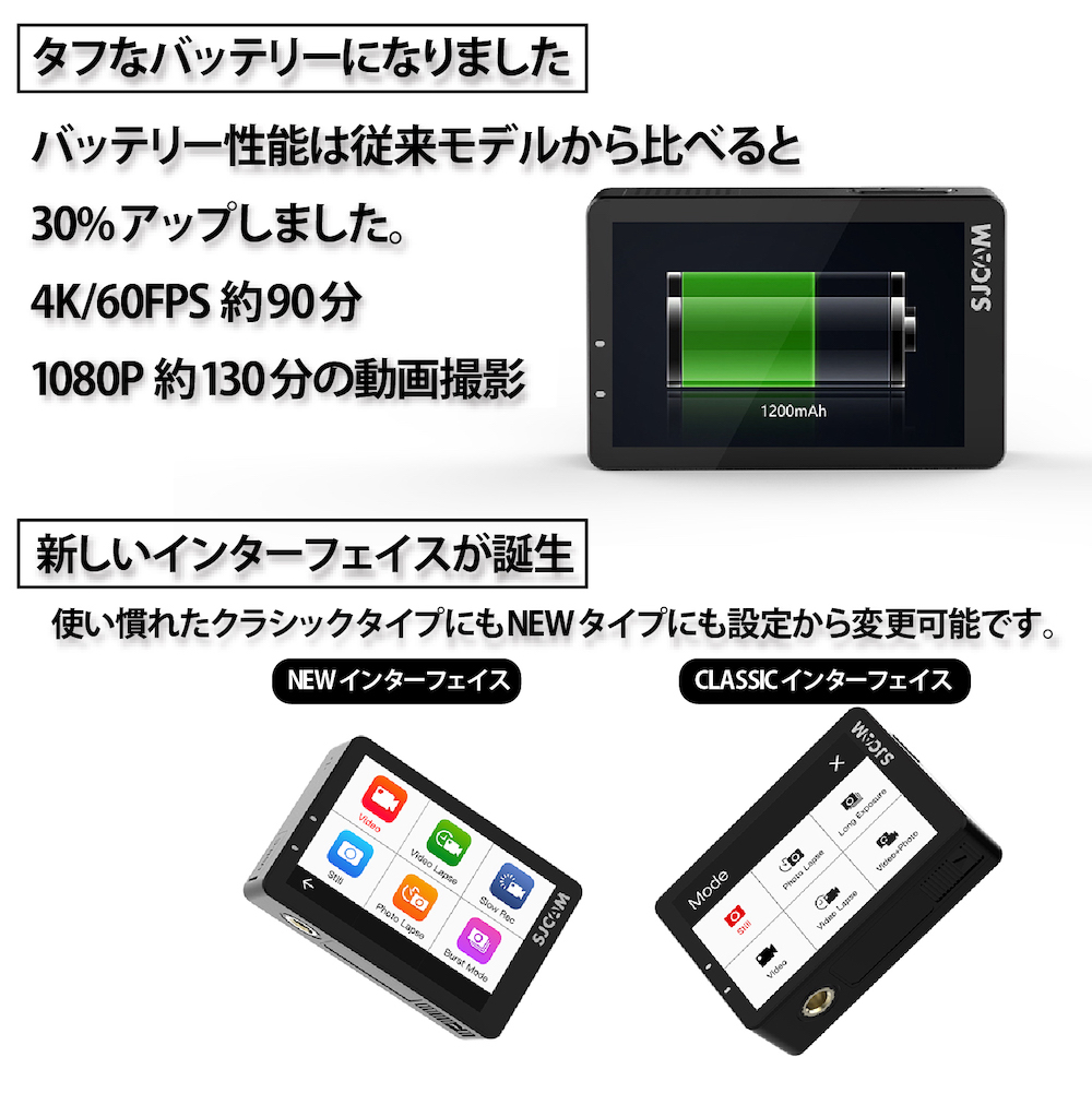  カメラ 楽天市場】SJCAM Japan【SJ8 Pro】日本正規代理店 4K録画対応 4K60FPS 