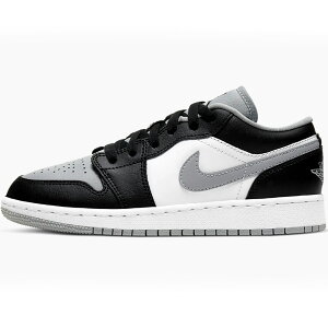 NIKE ナイキ AIR JORDAN 1 LOW GS 'SMOKE GREY' エア ジョーダン ワン ロー キッズサイズモデル "スモーク グレー" キッズ レディース スニーカー BLACK/BLACK-LIGHT SMOKE GREY-WHITE ブラック/ブラック ライトスモ