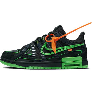 NIKE iCL OFF-WHITE X AIR RUBBER DUNK 'GREEN STRIKE' It-zCg×GA o[ _N "O[ XgCN" Y fB[X Xj[J[ BLACK/WHITE-GREEN STRIKE ubN/zCg O[XgC