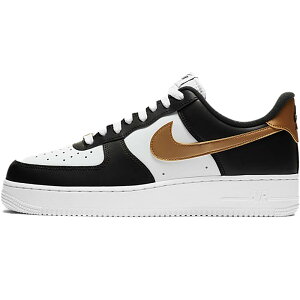 NIKE iCL AIR FORCE 1 '07 'BLACK GOLD' GA tH[X  "ubN S[h" Y Xj[J[ BLACK/WHITE-METALLIC GOLD CZ9189-001yCOWJ {ׁz