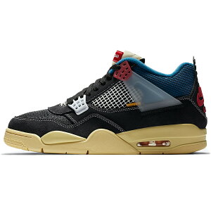 NIKE iCL UNION LA X AIR JORDAN 4 RETRO 'OFF NOIR' jI T[X×GA W[_ 4 g "It m[" Y fB[X Xj[J[ OFF-NOIR/BRIGADE BLUE-DARK SMOKE GREY-LIGHT FUSION RED DC9533-001y
