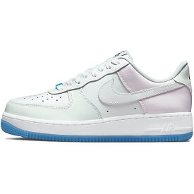 NIKE ナイキ WMNS AIR FORCE 1 '07 LX 'UV REACTIVE' レディースサイズモデル エア フォース ワン "UVリフレクティブ" レディース メンズ スニーカー WHITE/BLACK-WHITE-UNIVERSITY BLUE DA8301-100【海外展開 日本未入荷】