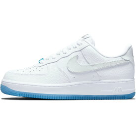 NIKE ナイキ WMNS AIR FORCE 1 '07 LX 'UV REACTIVE SWOOSH' レディースサイズモデル エア フォース ワン "UVリフレクティブスウッシュ" レディース メンズ スニーカー WHITE/WHITE-WHITE-UNIVERSITY BLUE DA8301-101【限定完売モデル】