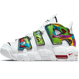 NIKE ナイキ AIR MORE UPTEMPO GS 'PEACE, LOVE, BASKETBALL' エアモアアップテンポ ガールズサイズ "ピース ラブ バスケットボール" キッズ レディース スニーカー WHITE/BLACK/UNIVERSITY GOLD/UNIVERSITY RED DM8155-100【海外展開 日本未入荷】