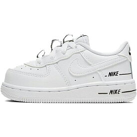 NIKE ナイキ AIR FORCE 1 TD'07 LV8 'DOUBLE BRANDING' ベビーサイズモデル エア フォース 1 "ダブル ブランディング" ベビー スニーカー WHITE/BLACK WHITE CW0986-100【海外展開 日本未入荷】