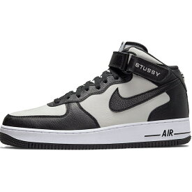 NIKE ナイキ STUSSY X AIR FORCE 1 MID 'BLACK WHITE' ステューシー × エア フォース ワン ミッド "ブラック ホワイト" メンズ レディース スニーカー BLACK/WHITE DJ7840-002【限定完売モデル】