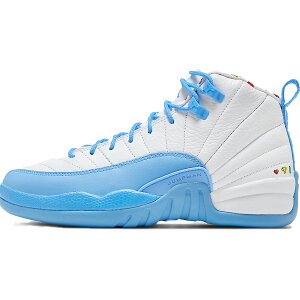 NIKE iCL AIR JORDAN 12 RETRO GS 'EMOJI' LbYTCYf GA W[_ 12 g 'G' LbY fB[X Xj[J[ WHITE/UNIVERSITY BLUE/LEMON VENOM DQ4365-114yCOWJ {ׁz