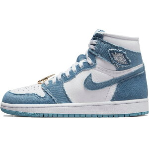 NIKE ナイキ WMNS AIR JORDAN 1 RETRO HIGH OG 'DENIM' ウィメンズサイズモデル エアジョーダン1 レトロ ハイ OG "デニム" レディース メンズ スニーカー WHITE/WORN BLUE/METALLIC GOLD DM9036-104【海外展開 日本未入
