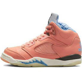 NIKE ナイキ DJ KHALED X AIR JORDAN 5 RETRO PS 'CRIMSON BLISS' キッズサイズモデル DJ キャレド × エアジョーダン 5 レトロ "クリムゾン ブリス" キッズ スニーカー CRIMSON BLISS/LECHE BLUE/SAIL DV4980-641【限定完売モデル】