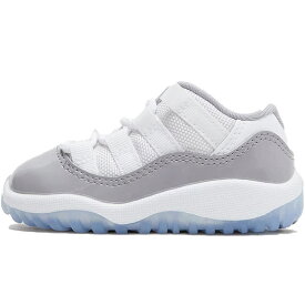 NIKE ナイキ TD AIR JORDAN 11 RETRO LOW 'CEMENT GREY' ベビーサイズモデル エア ジョーダン 11 レトロ ロー 'セメント グレー' ベビー キッズ スニーカー WHITE/UNIVERSITY BLUE/CEMENT GREY 505836-140【海外展開 日本未入荷】