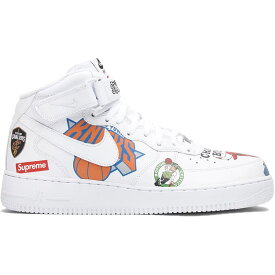 NIKE ナイキ SUPREME X NBA X AIR FORCE 1 MID 07 'WHITE' シュプリーム × NBA × エア フォース 1 ミッド 07 "ホワイト" メンズ レディース スニーカー WHITE/WHITE AQ8017-100【限定完売モデル】