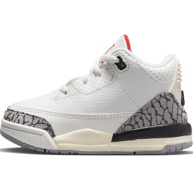 NIKE ナイキ TD AIR JORDAN 3 RETRO 'WHITE CEMENT REIMAGINED' ベビーサイズモデル エアジョーダン3 レトロ "ホワイトセメント リイマジンド" ベビー キッズ スニーカー SUMMIT WHITE/FIRE RED/BLACK/CEMENT GREY DM0968-100【海外展開 日本未入荷】