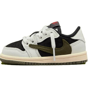 NIKE iCL TD TRAVIS SCOTT XAIR JORDAN 1 RETRO LOW OG 'OLIVE' xr[TCYf gBXEXRbg × iCL GAW[_1 [ OG "I[u" xr[ LbY Xj[J[ SAIL/UNIVERSITY RED/BLACK/MEDIUM O