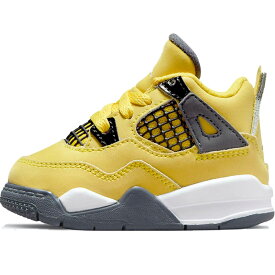 NIKE ナイキ TD AIR JORDAN 4 RETRO 'LIGHTNING' 2021 ベビーサイズモデル エアジョーダン4 レトロ "ライトニング ツアーイエロー" 2021 ベビー キッズ スニーカー TOUR YELLOW/MULTI-COLOR/MULTI-COLOR/DARK BLUE GREY BQ7670-700【限定完売モデル】