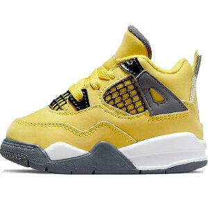 NIKE iCL TD AIR JORDAN 4 RETRO 'LIGHTNING' 2021 xr[TCYf GAW[_4 g "CgjO cA[CG[" 2021 xr[ LbY Xj[J[ TOUR YELLOW/MULTI-COLOR/MULTI-COLOR/DARK BLUE GREY BQ7670