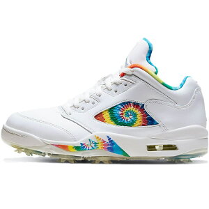 NIKE iCL AIR JORDAN 5 LOW GOLF 'PEACE, LOVE, AND GOLF' GA W[_ 5 [ St 's[X, u, Ah St' Y fB[X Xj[J[ SUMMIT WHITE/DEEP ROYAL/INDIGO FOG/LEMON VENOM CW4205-100yCOW