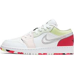 NIKE iCL AIR JORDAN 1 LOW GS 'EMBER GLOW' GA W[_  [ LbYf "Go[OE" LbY fB[X Xj[J[ WHITE/EMBER GLOW-BARELY VOLT-BLACK zCg/Go[OE-xA[{