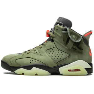 NIKE iCL TRAVIS SCOTT X AIR JORDAN 6 RETRO 'OLIVE' grX XRbg × GA W[_ 6 g "I[u" Y Xj[J[ MEDIUM OLIVE/BLACK-SAIL-UNIVERSITY RED ~fBAI[u/ubN-ZC-