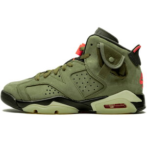 NIKE iCL TRAVIS SCOTT X AIR JORDAN 6 RETRO GS 'OLIVE' grX XRbg × GA W[_ 6 g LbYf "I[u" LbY fB[X Xj[J[ MEDIUM OLIVE/BLACK-SAIL-UNIVERSITY RED CN1085-200y