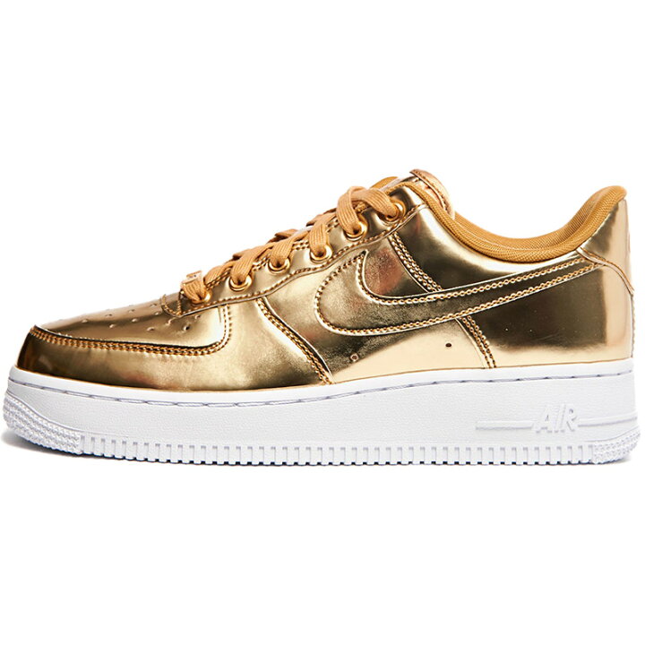 楽天市場 Nike ナイキ Wmns Air Force 1 Sp Liquid Metal Gold ウイメンズモデル エア フォース ワン スペシャル リキッドメタル ゴールド レディース メンズ スニーカー Metallic Gold Club Gold White メタリックゴールド クラブゴールド ホワイト Cq6566 700