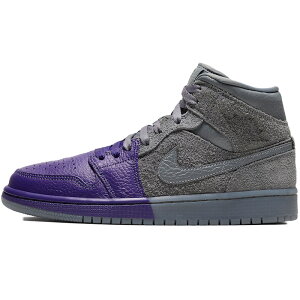 NIKE ナイキ SHEILA RASHID X WMNS AIR JORDAN 1 MID 'UNITE' シェイラ・ラシッド × ウイメンズモデル エア ジョーダン ワン ミッド ”ユニット" レディース メンズ スニーカー MEDIUM GREY/COOL GREY-COURT PURPLE CW589