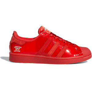ADIDAS ORIGINALS AfB_X IWiX FAT TIGER WORKSHOP X SUPERSTAR 'CHICAGO GIRLS DO IT BETTER' t@bg ^CK[ [NVbv × X[p[X^[ Y fB[X Xj[J[ LUSH RED/CLOUD WHITE FX3471