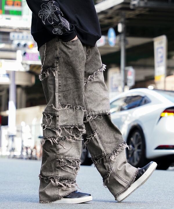 楽天市場】デニムパンツ メンズ ワイドパンツ デニム レディース 