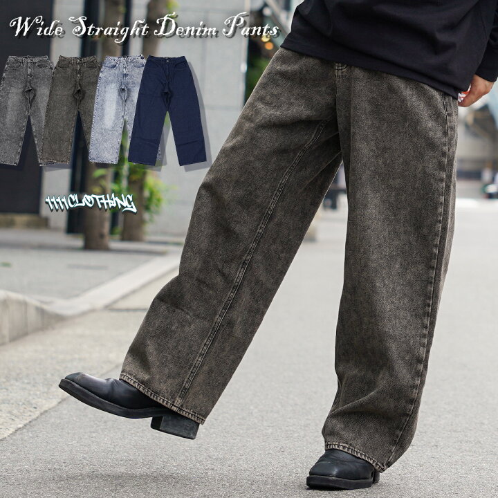 楽天市場】デニムパンツ メンズ ワイドパンツ デニム レディース 