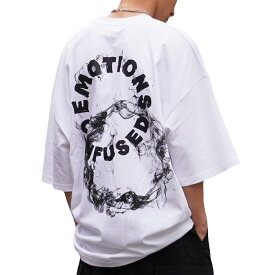 オーバーサイズ tシャツ メンズ ビッグtシャツ レディース ビッグt 綿100% ビッグシルエット トップス 半袖 カットソー 半袖tシャツ 5分袖 バックプリント 白 黒 赤 大きいサイズ 韓国ファッション 夏 夏服 春夏 ストリート系 おしゃれ 韓国 服 アメカジ ストリート ブランド